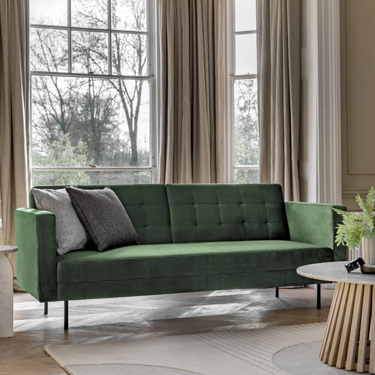 Eynsford Bolster Sofa Bed | Bottle Green