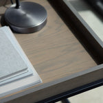 Forden Mid-Century Tray Side Table | Grey/Black