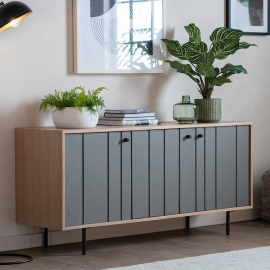 Fuji Japandi 3 Door Sideboard | Grey