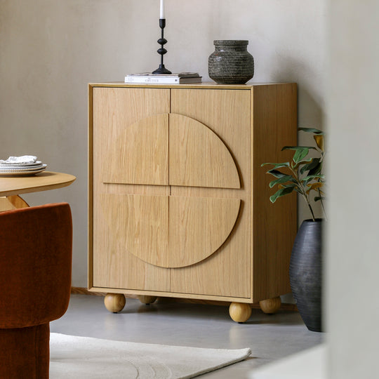 Geo Retro 2 Door Cupboard | Natural