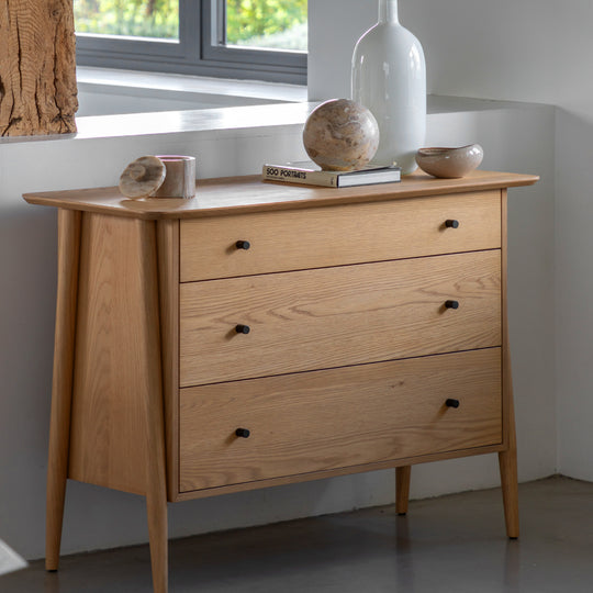 Hatfield 3 Drawer Chest | Natural Oak
