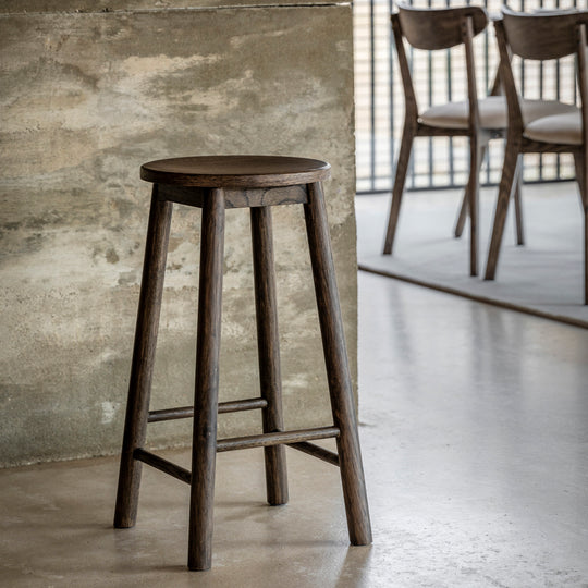 Hatfield Bar Stool | Smoked Oak