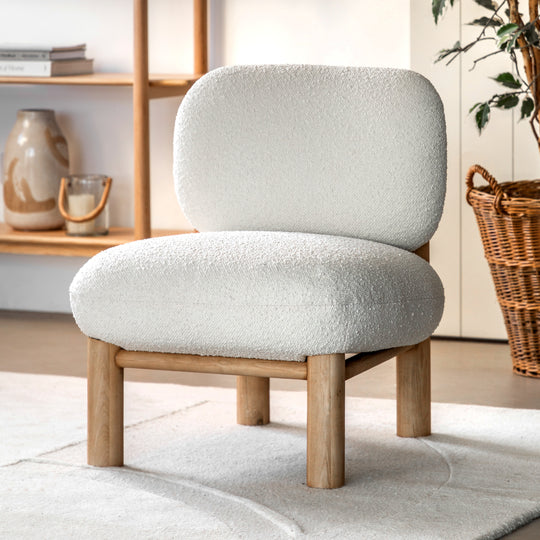Kubbe Boucle Chair | Vanilla