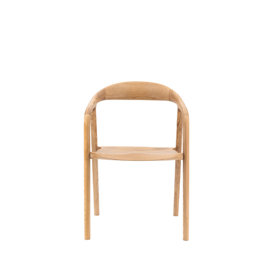Madrid Mid-Century Scandi Dining Chairs | Natural | Set of 2