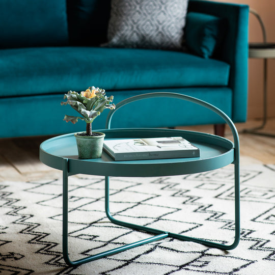 Melbury Handle Coffee Table | Teal