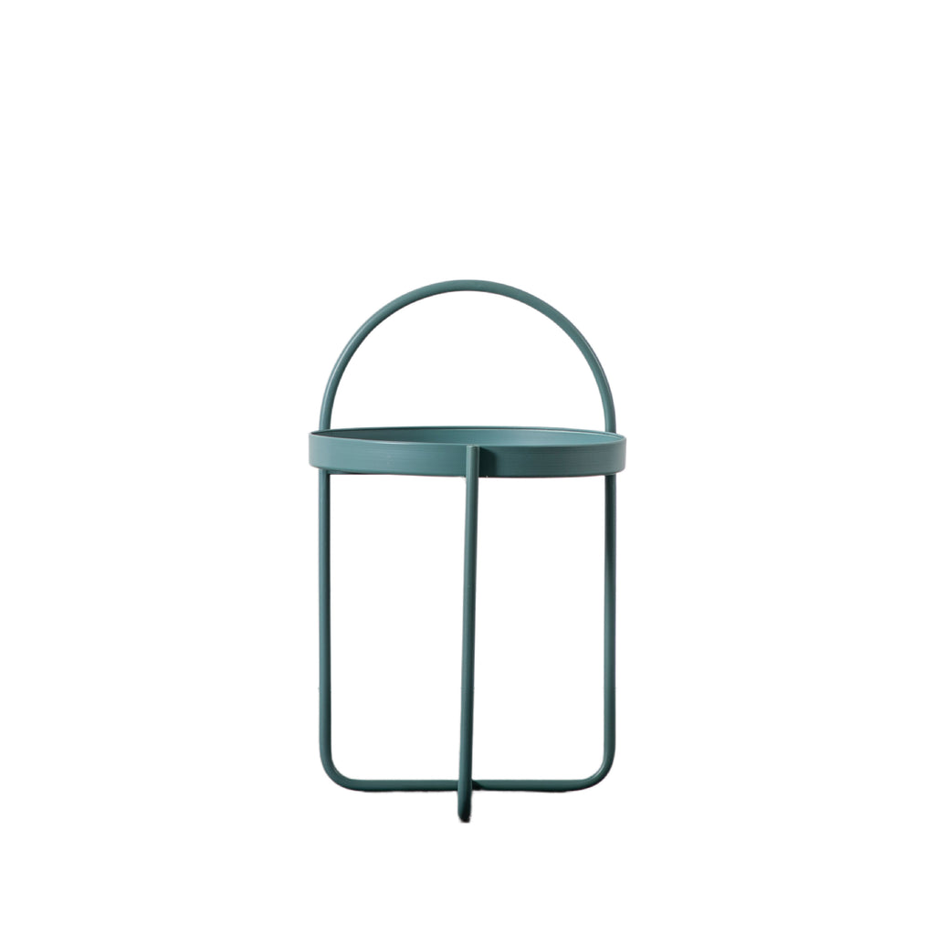 Gallery | Melbury Handle Side Table - Teal – About Living