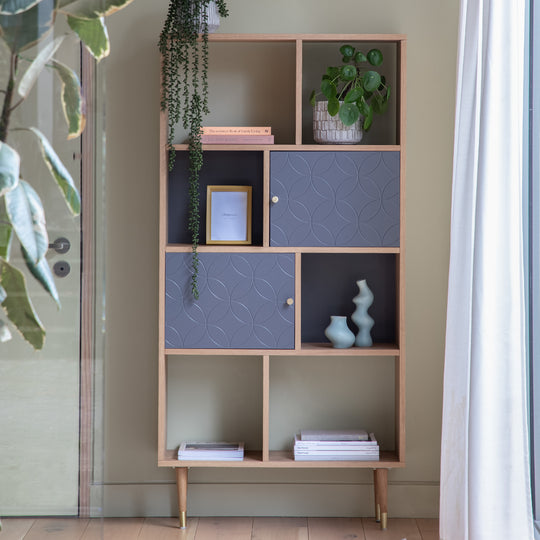 Newbury Bauhaus Display Unit | Grey/Oak