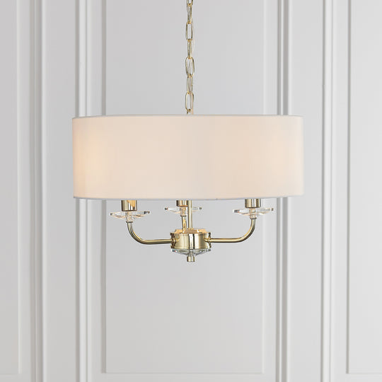 Nixon Pendant Light | Brass/Vintage White | Small