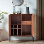 Oklahoma Japandi 2 Door Drinks Cabinet | Natural Acacia