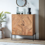 Oklahoma Japandi 2 Door Drinks Cabinet | Natural Acacia