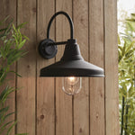 Outdoor Farmhouse Wall Light | Black | 40cm
