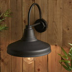 Outdoor Farmhouse Wall Light | Black | 40cm