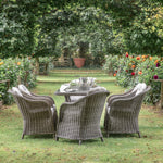Outdoor Fior 6 Seat Dining Set | Natural Rattan