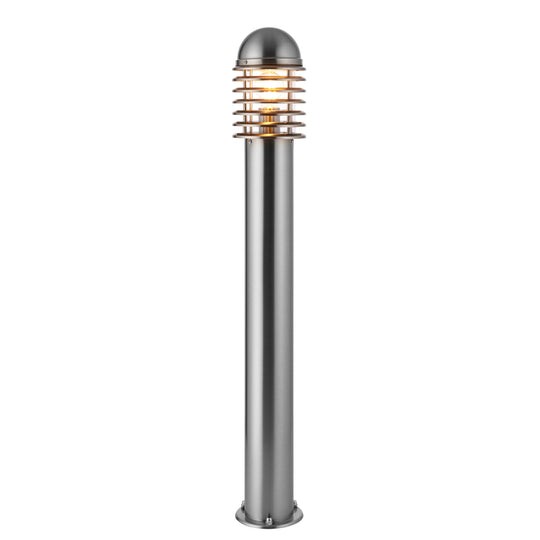 Outdoor Louvre Bollard Floor Lamp | Stainless Steel | 100cm