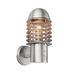Outdoor Louvre PIR Wall Light | Brushed Stainless Steel | 34cm