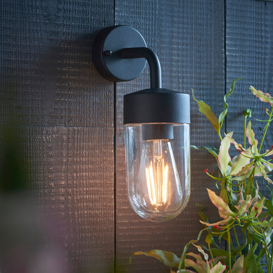 Outdoor North Wall Light | Matt Black | 30cm