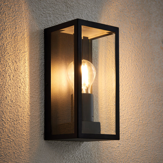 Outdoor Oxford Wall Light | Matt Black | 24cm