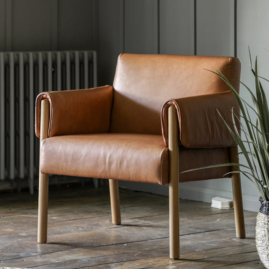 Stratford Leather Armchair | Brown