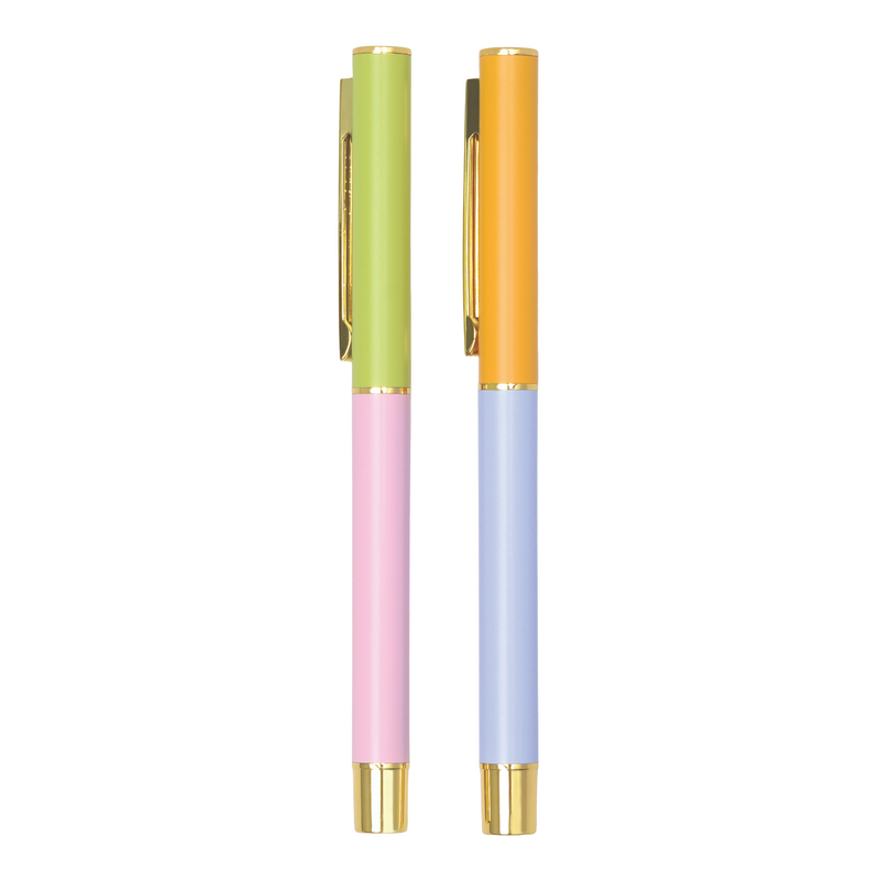 Fine Nib Colour Block Pens | Lilac/Cornflower | Set of 2