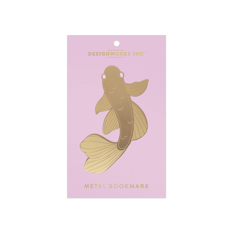Metal Koi Fish Bookmark | Gold