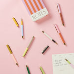 Twin Wire 'Notes' Notebook | Pink & Red Stripes