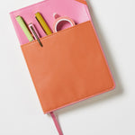 Vegan Leather Pocket Journal | Pink/Chili