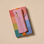 Vegan Leather Pen Pouch | Pink & Orange