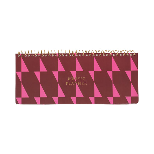Weekly Planner Pad | Burgundy & Pink