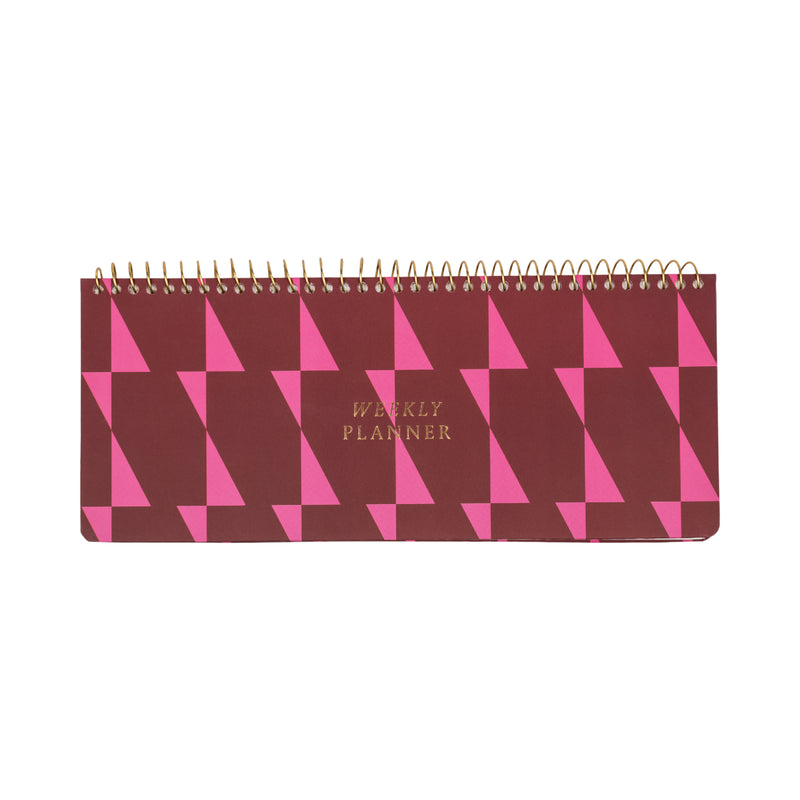 Weekly Planner Pad | Burgundy & Pink