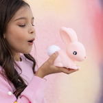 Colour Changing Night Light | Pastel Pink Bunny with Fluffy Tail | Medium