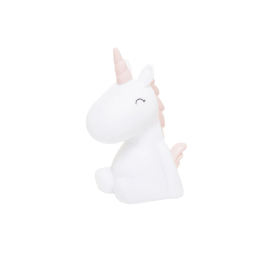 Colour Changing Night Light | White Unicorn with Pastel Pink Mane | Mini