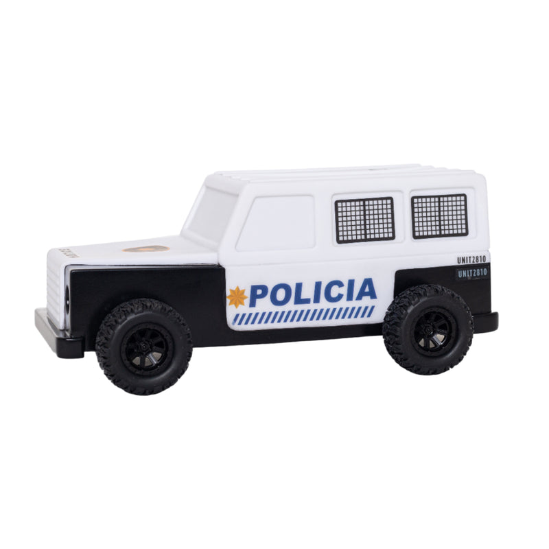 Colour Changing Night Light | Black & White Police Car with Stickers | Medium
