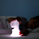 Colour Changing Night Light | White Dinosaur with USB Cable | Medium