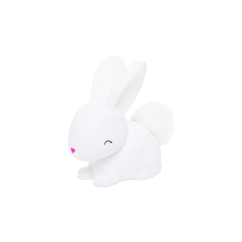 Colour Changing Night Light | White Bunny with Fluffy Tail | Mini