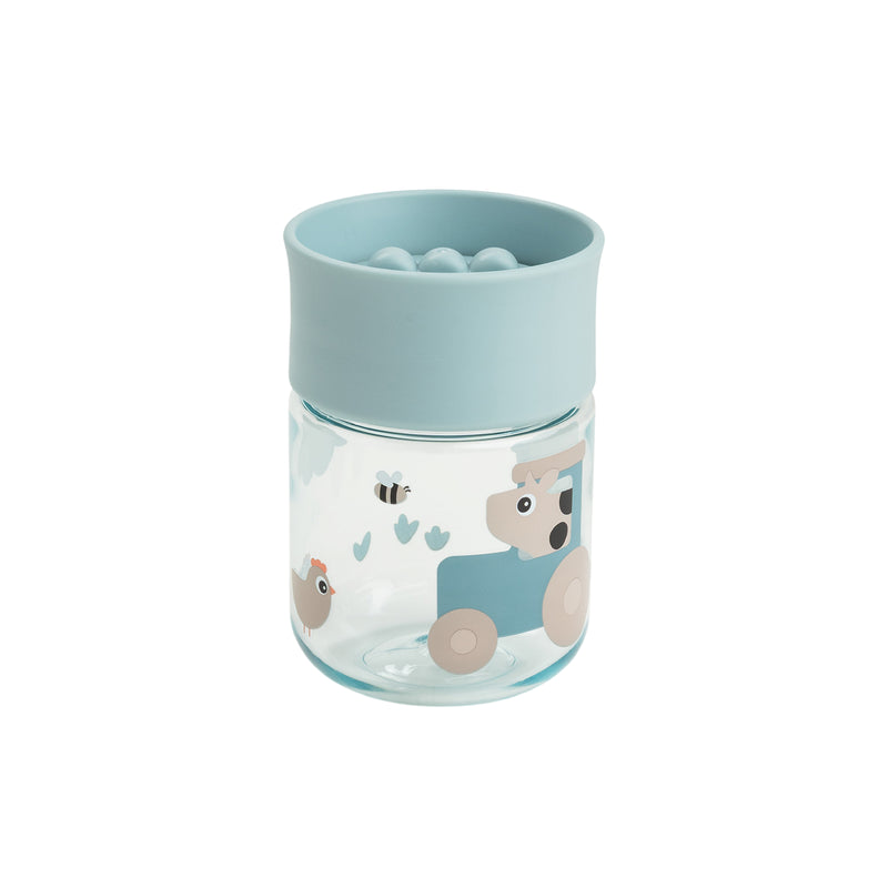 360° Learning Cup | Tiny Farm Blue