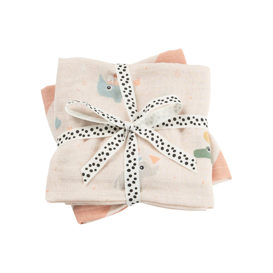 Burp Cloths | Celebration Powder | Set of 2