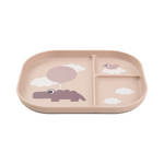 Foodie Compartment Plate | Happy Clouds | Powder Pink