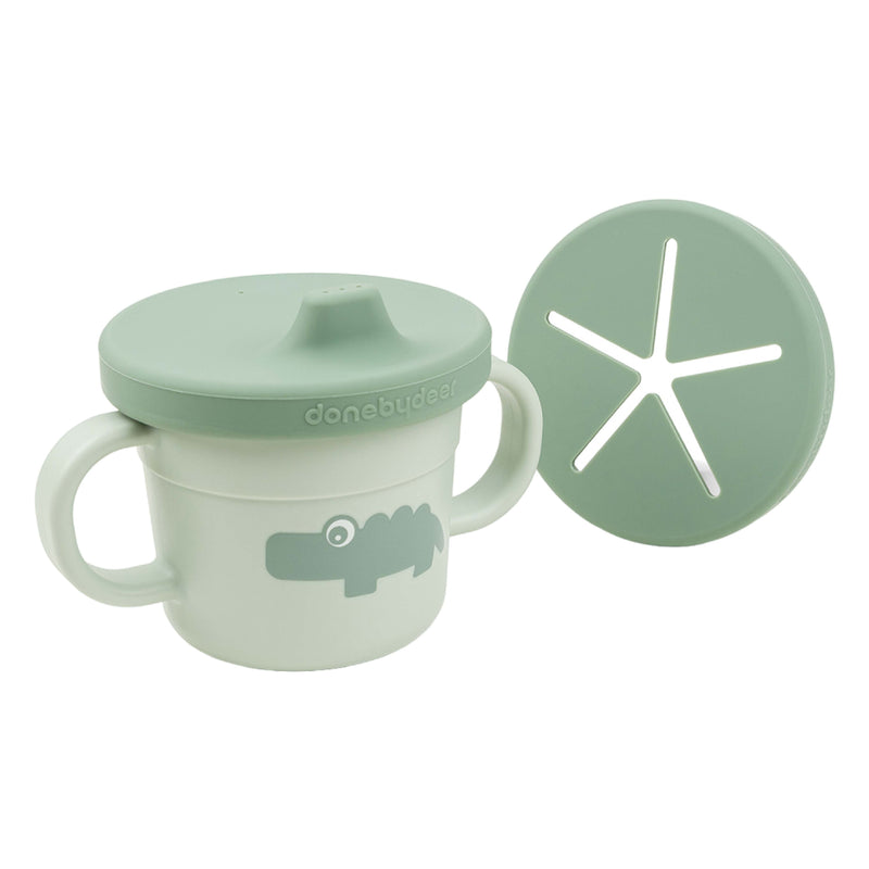 Foodie Spout/Snack Cup | Croco | Green