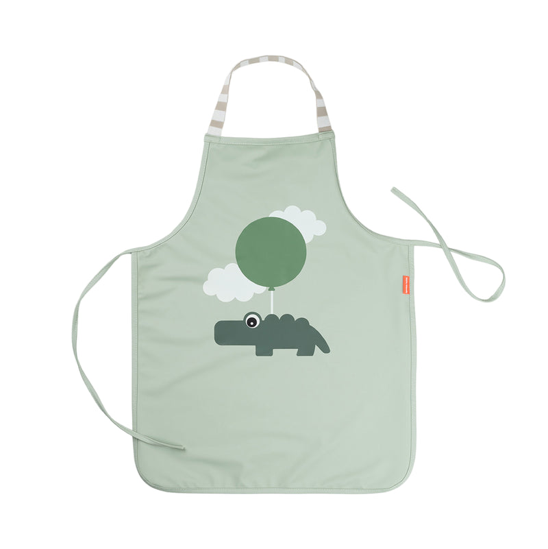 Happy Clouds Waterproof Kids Apron | Green