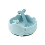 Stick & Stay Silicone Baby Bowl & Spoon | Wally | Blue