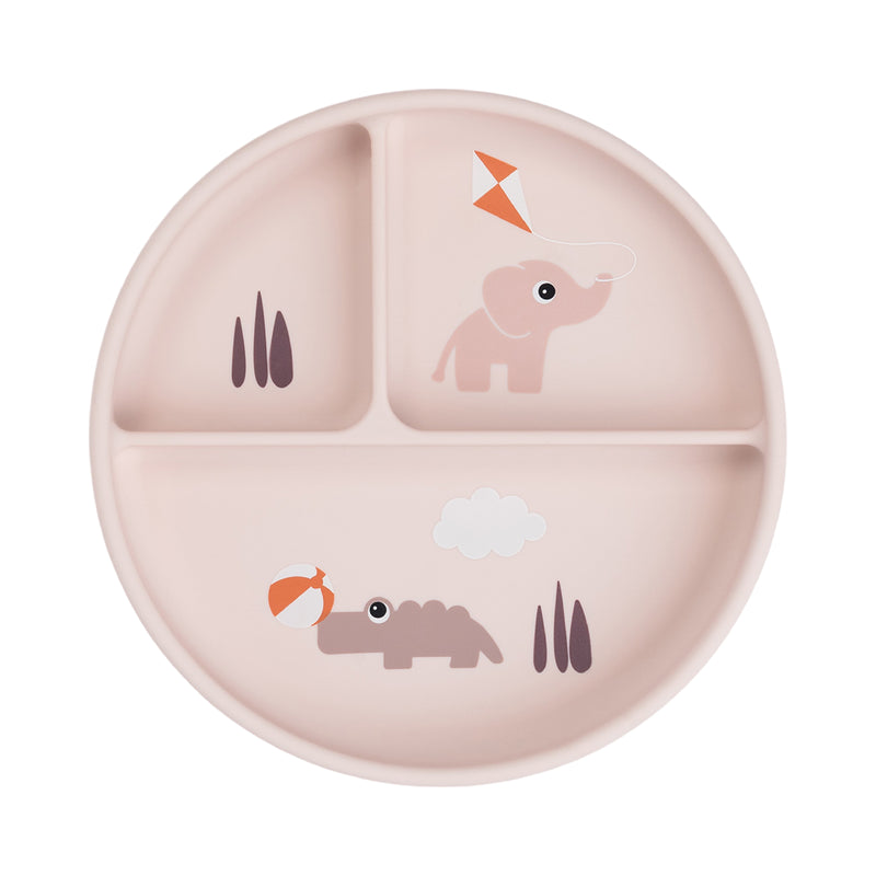 Stick&Stay Playground Compartment Plate | Powder Pink