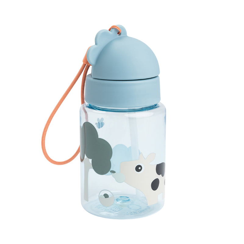Straw Bottle | Tiny Farm Blue | 280ml