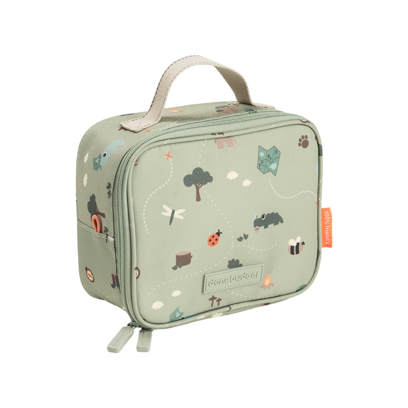 Tiny Insulated Lunch Bag | Tiny Trails Green | 21cm