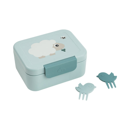 Tiny Lunch Box with Snack Picks | Tiny Farm Blue