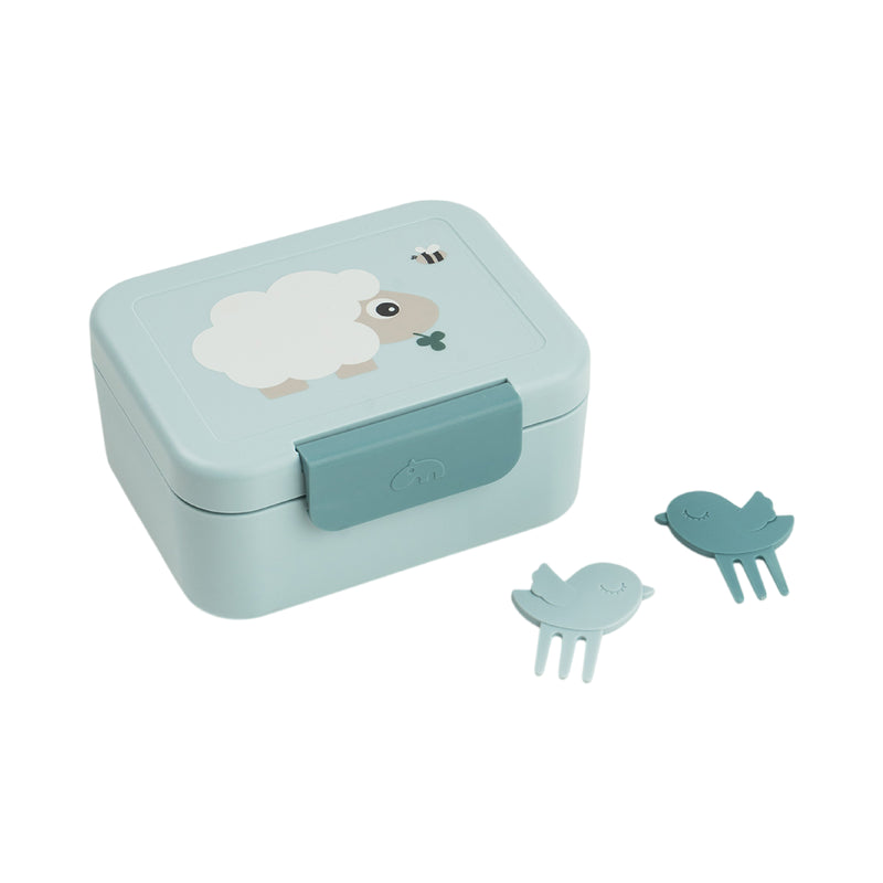 Tiny Lunch Box with Snack Picks | Tiny Farm Blue