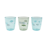 Yummy Mini Happy Clouds Glass Set | Green | Pack of 3