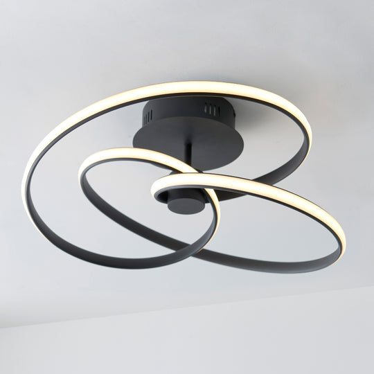 Dune Spiral Ceiling Light | Black