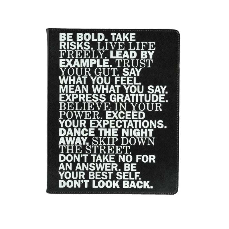 'Be Bold' Desk Journal with Bookmark | Black | 8x10"
