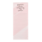 Groceries List Pad with Magnet | Soft Pink