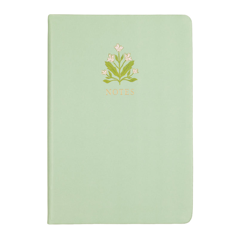 Lined Notes Journal | Floral | Sage Green | 6x8"